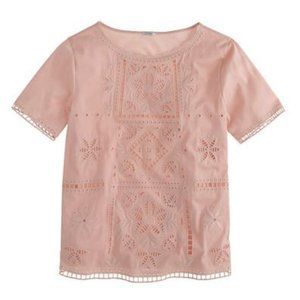 J. Crew Graphic Eyelet Tee